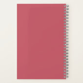 Carnet Elégante aquarelle florale rose blanc (Verso)