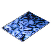 Carnet Elégante bâtonnets bleus pierres précieuses quartz (Côté gauche)