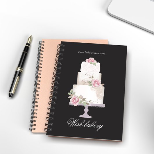 Carnet élégante boulangerie monogramme de gâteau mariage 