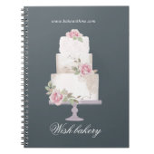 Carnet élégante boulangerie monogramme de gâteau mariage (Devant)
