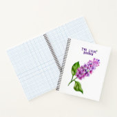 Carnet Élégante branche lilas aquarelle (Intérieur)
