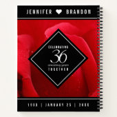 Carnet Élégante célébration du 36e anniversaire du Mariag (Dos)