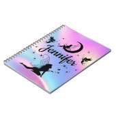 Carnet élégante chic holographique personnalisée fée (Côté gauche)