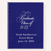 Carnet Élégante Classe de Graduation 2022 Blue Guest Book (Devant)