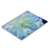 Carnet Elégante couleur bleue turquoise florale (Côté gauche)