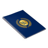 Carnet Élégante couronne Laurel avec Monogramme Initial (Côté Droit)