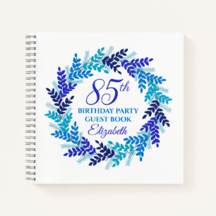 Carnet Élégante couronne royale bleue 85e fête d'annivers
