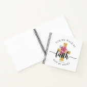 Carnet Elégante croix florale rose (Intérieur)