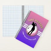 Carnet Elégante Custom Femme Golfer Design (À l'intérieur)