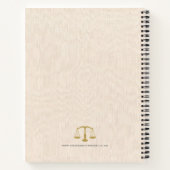 Carnet Elégante Echelle Beige Linge & Or Justice (Dos)