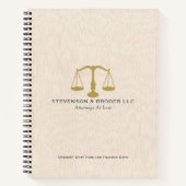 Carnet Elégante Echelle Beige Linge & Or Justice (Devant)
