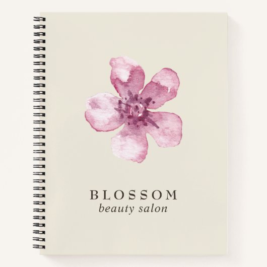 Carnet Élégante entreprise de fleurs de cerisier rose (Devant)
