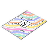 Carnet Elégante et tendance, géométrique et rétro Waves R (Côté gauche)