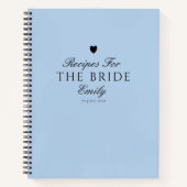 Carnet Elégante Fête des mariées de calligraphie bleue Re (Devant)