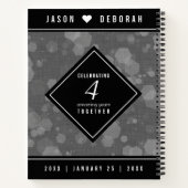 Carnet Élégante fête du 4e anniversaire du Mariage de lin (Dos)