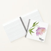 Carnet *~* Elégante fille chic feminine Aquarelle Peony (Intérieur)