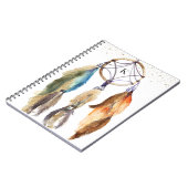 Carnet Elégante Fille Dreamcatcher Feather personnalisée (Côté gauche)