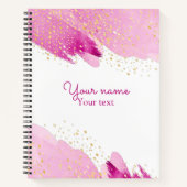 Carnet Élégante fille rose personnalisée (Devant)