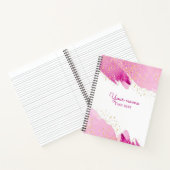 Carnet Élégante fille rose personnalisée (Intérieur)