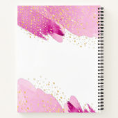 Carnet Élégante fille rose personnalisée (Dos)