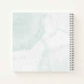 Carnet Elégante Fleurs Bleues Personnalisé Mariage Invité (Dos)