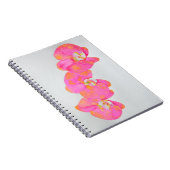 Carnet Elégante florale orange rose orchidées (Côté Droit)