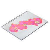 Carnet Elégante florale orange rose orchidées (Côté gauche)