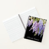 Carnet Elégante glycine d'aquarelle violette florale (Intérieur)