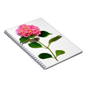 Carnet Elégante hydrangée rose fleurie rose (Côté Droit)