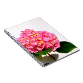 Carnet Elégante hydrangée rose fleurie rose (Côté Droit)