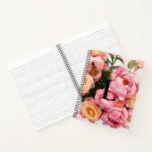 Carnet Élégante lettre initiale personnalisée L Rose Mono (Intérieur)