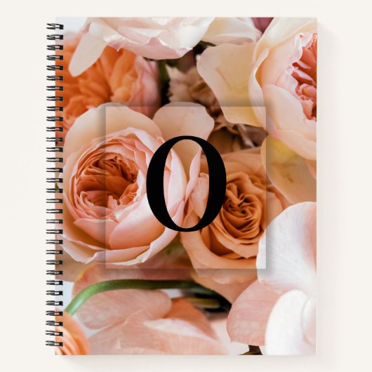 Carnet Élégante Lettre initiale personnalisée O Monogramm (Devant)