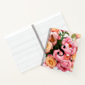 Carnet Élégante lettre initiale personnalisée S Rose Mono (Intérieur)