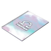 Carnet Élégante Libra Zodiac signe Mère de Pearl Style (Côté gauche)