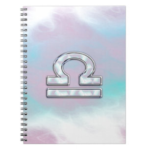 Carnet Élégante Libra Zodiac signe Mère de Pearl Style
