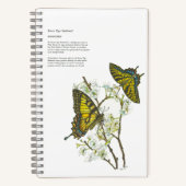 Carnet Elégante main peinte Yellow Swallowtail (Recto)