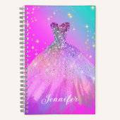 Carnet Élégante Mode Douce 16 Prom Quinceanera Robe (Recto)