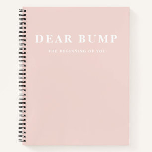 Carnet Élégante Moderne Minimaliste Rose Pastel Grossesse