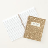 Carnet Élégante moderne Monogramme Parties scintillant d' (Intérieur)