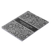 Carnet Elégante Paisley Noir & Blanc (Côté gauche)