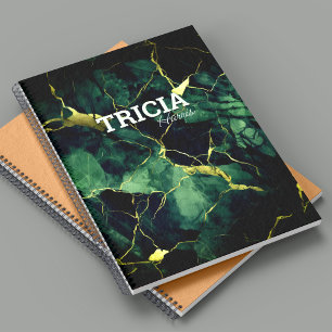 Carnet Elégante parties scintillant en faux or de marbre