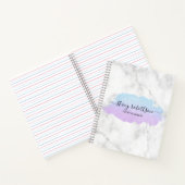 Carnet Elégante parties scintillant moderne dégradé bleu  (Intérieur)