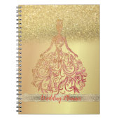 Carnet Elégante Parties scintillant Or tendance Bokeh, Ro (Devant)