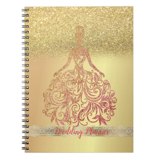 Carnet Elégante Parties scintillant Or tendance Bokeh, Ro (Devant)