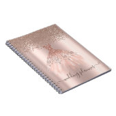 Carnet Élégante Parties scintillant Rose Chic Or, Diamond (Côté Droit)