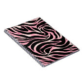 Carnet Elégante Parties scintillant Rose or Zebra Black P (Côté Droit)
