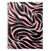 Carnet Elégante Parties scintillant Rose or Zebra Black P (Devant)