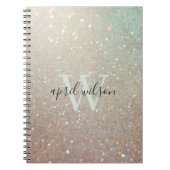 Carnet Elégante Parties scintillant vert rose Aqua Shiny  (Devant)