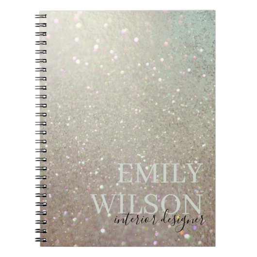 Carnet Elégante Parties scintillant vert rose Aqua Shiny (Devant)