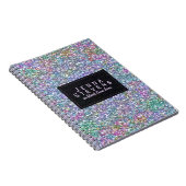 Carnet Elégante Parties scintillant violette couleur noir (Côté Droit)